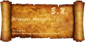 Brunyai Marcell névjegykártya